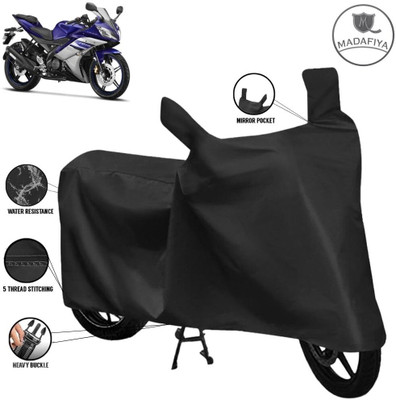 MADAFIYA Waterproof Two Wheeler Cover for Yamaha(R15, Black)