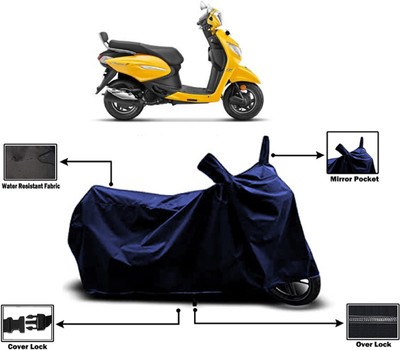 Amexride Two Wheeler Cover for Hero(Pleasure Plus, Blue)