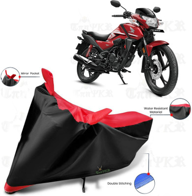 sowelar Waterproof Two Wheeler Cover for Honda(SP 125, Black, Red)