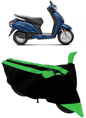 HEMSKAR Two Wheeler Cover for Honda(Activa 6G, Black, Green)