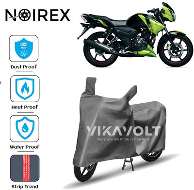 NOIREX Two Wheeler Cover for TVS(Apache RTR 180, Grey)