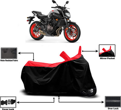 Amexride Two Wheeler Cover for Yamaha(MT 07 BS6, Red)