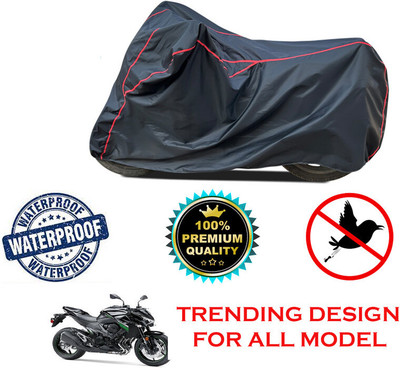 THE REAL ARV Waterproof Two Wheeler Cover for Kawasaki(Z800, Black)