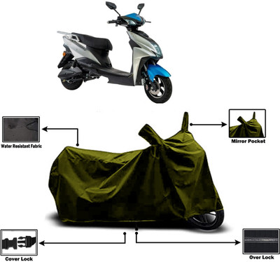 Amexride Two Wheeler Cover for Hero Electric(Fusion, Green)