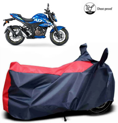 Mdstar Waterproof Two Wheeler Cover for Suzuki(Gixxer, Red)