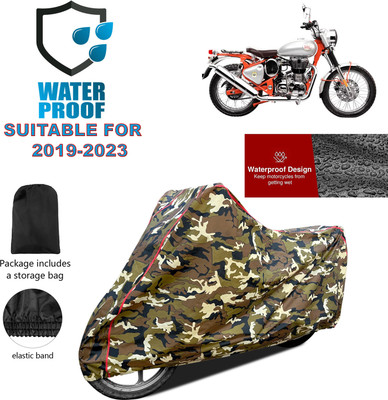 GOSHIV-car and bike accessories Waterproof Two Wheeler Cover for Royal Enfield(Bullet Trials 500, Yellow)