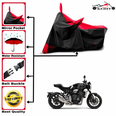 AASHTIK MART Two Wheeler Cover for Honda(CBR300R, Red, Black)