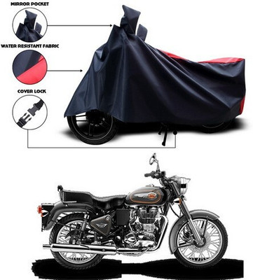 ANTHUB Waterproof Two Wheeler Cover for Royal Enfield(Classic 500, Red, Black)