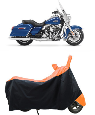 Coxtor Waterproof Two Wheeler Cover for Harley Davidson(Road King, Orange)