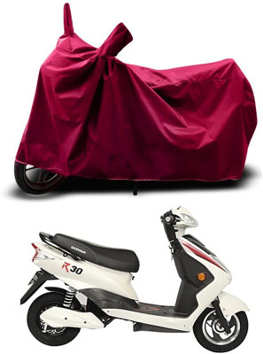 KEDIT Two Wheeler Cover for Okinawa(R30 electric scooter, Maroon)