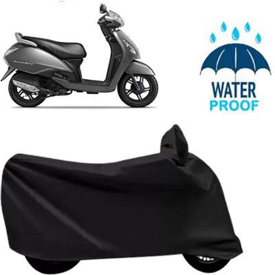 Autoinnovation Waterproof Two Wheeler Cover for TVS(Jupiter, Black)