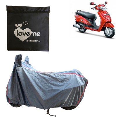 Love Me Waterproof Two Wheeler Cover for Hero(Duet, Silver)