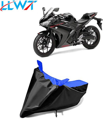 KPIND Waterproof Two Wheeler Cover for Yamaha(YZF R3, Black, Blue)