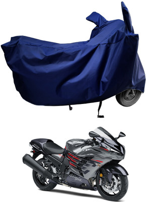Amexride Two Wheeler Cover for Kawasaki(Ninja ZX-14R, Blue)