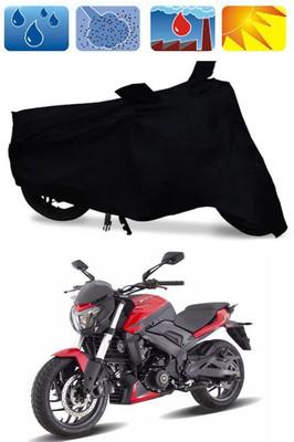RTS COLLECTIONS Waterproof Two Wheeler Cover for Bajaj(Dominar, Black)