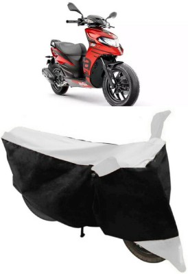 ABORDABLE Two Wheeler Cover for Aprilia(SR 125, Black, White)