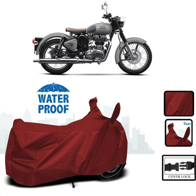MMSSTAR Waterproof Two Wheeler Cover for Royal Enfield(Maroon)