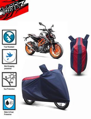 J S R Waterproof Two Wheeler Cover for KTM(390 Duke, Blue, Red)