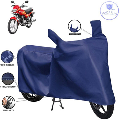 MADAFIYA Waterproof Two Wheeler Cover for Hero(HF Deluxe i3s, Blue)