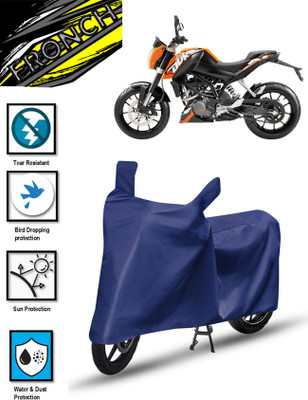 FRONCH Waterproof Two Wheeler Cover for KTM(125 Duke BS6, Blue)