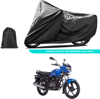 CODOKI Two Wheeler Cover for Bajaj(Discover 100 DTS-i, Black)