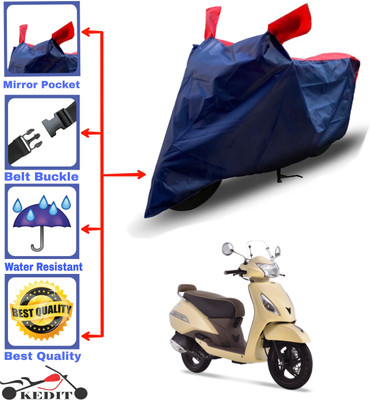 KEDIT Two Wheeler Cover for TVS(Jupiter classic, Red, Blue)