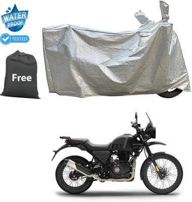 PAGORA Waterproof Two Wheeler Cover for Royal Enfield(Himalayan, Silver)