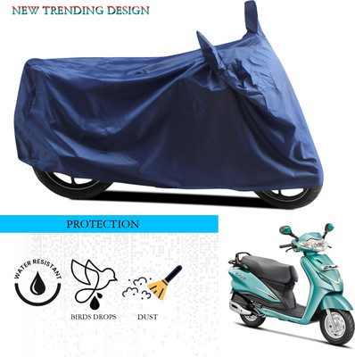 ANTHUB Waterproof Two Wheeler Cover for Hero(Duet, Blue)