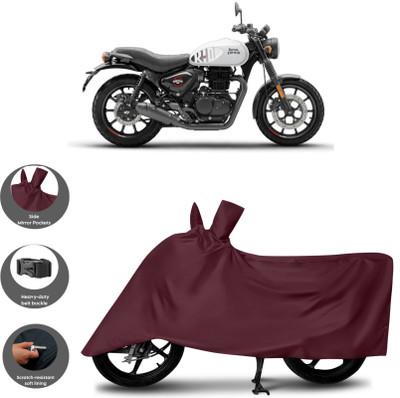 WMIZEXA Waterproof Two Wheeler Cover for Universal For Bike(Hunter 350, Maroon)