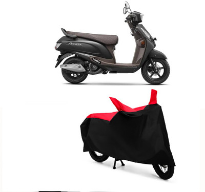 Autohug Waterproof Two Wheeler Cover for Suzuki(Access 125, Black, Red)