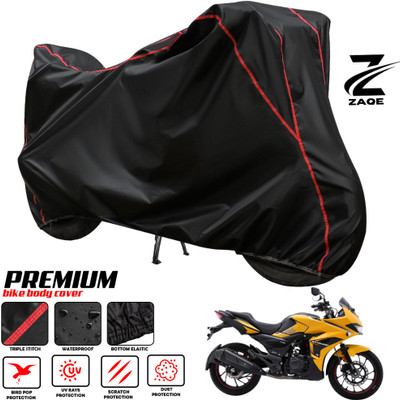 ZAQE Two Wheeler Cover for Hero(MotoCorp Xtreme 200S, Black, Red)