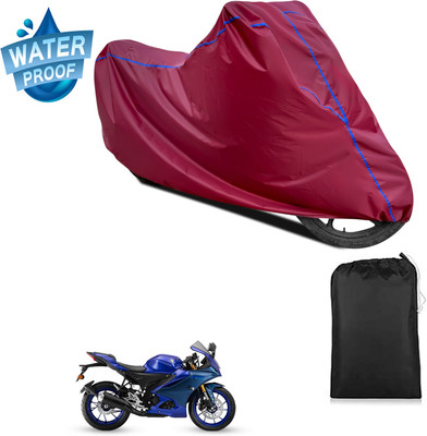 GOSHIV-car and bike accessories Waterproof Two Wheeler Cover for Yamaha(Maroon)