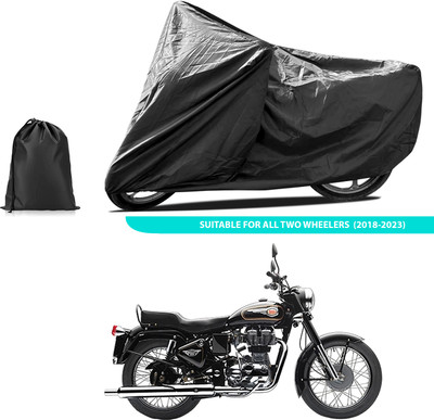 CODOKI Two Wheeler Cover for Royal Enfield(Bullet 350, Black)