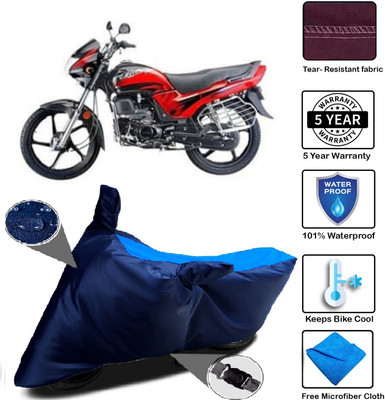 MISSION COLLECTION Waterproof Two Wheeler Cover for Hero(Passion, Blue)