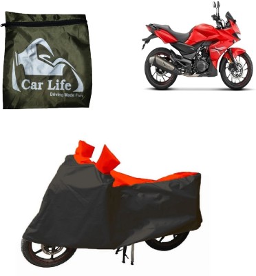 Car Life Waterproof Two Wheeler Cover for Hero(Xtreme 200S, Red, Black)