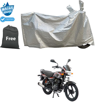 PAGORA Waterproof Two Wheeler Cover for Bajaj(Platina 125, Silver)