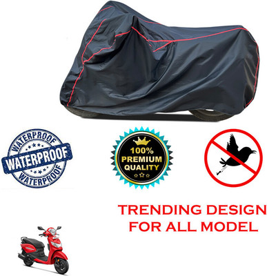 THE REAL ARV Waterproof Two Wheeler Cover for Hero(Pleasure Plus, Black, Red)