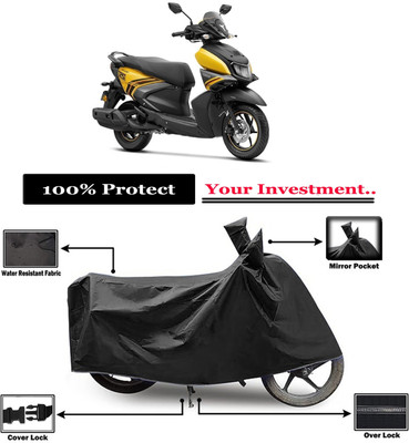 Amexride Two Wheeler Cover for Yamaha(Ray-ZR 125FI BS6, Black)