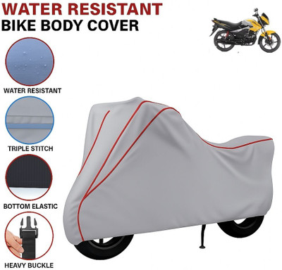 Auto Udaan Waterproof Two Wheeler Cover for Hero(Passion Xpro, Grey, Red)