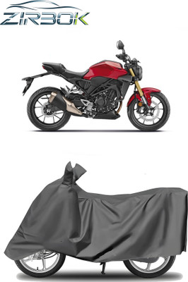 ZIRBOK Waterproof Two Wheeler Cover for Honda(CB300R, Grey)