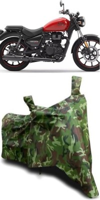 ATBROTHERS Waterproof Two Wheeler Cover for Royal Enfield(Meteor 350, Multicolor, Green)