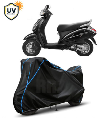 RRZ Waterproof Two Wheeler Cover for Honda(Activa 125, Black, Blue)