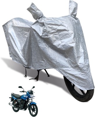 Auto Hub Waterproof Two Wheeler Cover for Bajaj(Platina, Silver)