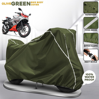 AutoGalaxy Waterproof Two Wheeler Cover for Suzuki(Gixxer SF, Green)