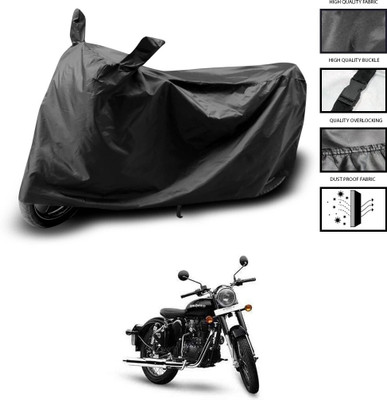 CODOKI Waterproof Two Wheeler Cover for Royal Enfield(Classic 350, Black)