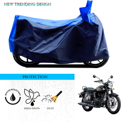 ANTHUB Waterproof Two Wheeler Cover for Royal Enfield(Bullet 350, Black, Blue)