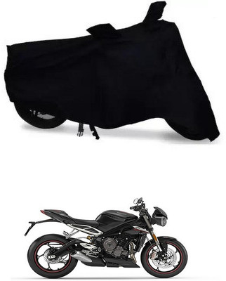 THE REAL ARV Waterproof Two Wheeler Cover for Triumph(Street Triple RS, Black)