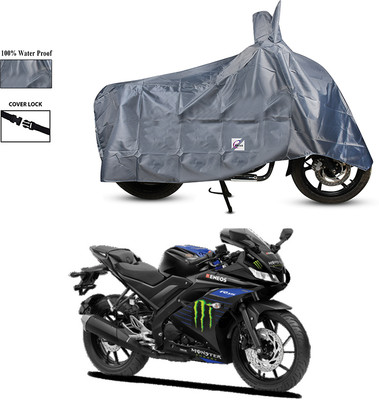 EGAL Waterproof Two Wheeler Cover for Yamaha(YZF R15 V3 BS6, Grey)