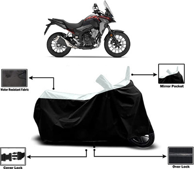 Amexride Two Wheeler Cover for Honda(CB 500, White)