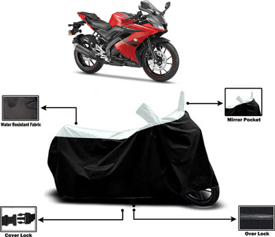 Amexride Two Wheeler Cover for Yamaha(YZF-R15 V3 New BS6, White)